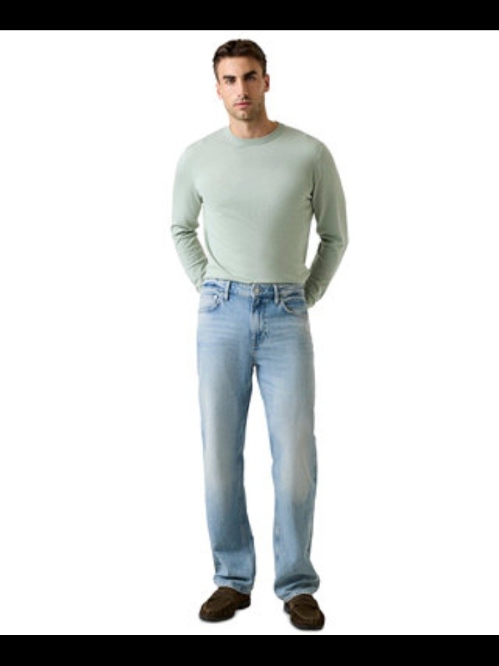 Men's Light Blue  Guess Straight Leg Jeans 36"32"